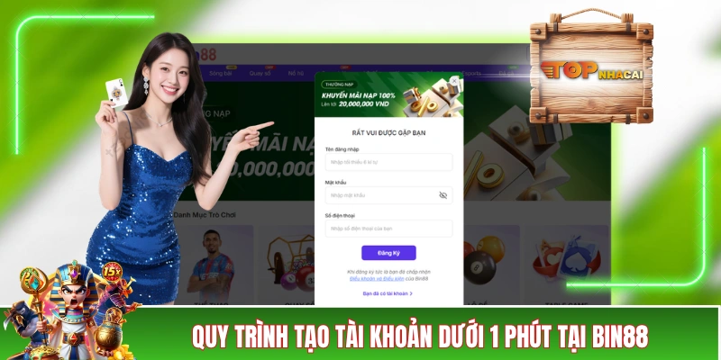 Đăng Ký BIN88 - Hướng Dẫn Từng Bước A Đến Z Cho Người Mới Quy trình tạo tài khoản dưới 1 phút tại BIN88