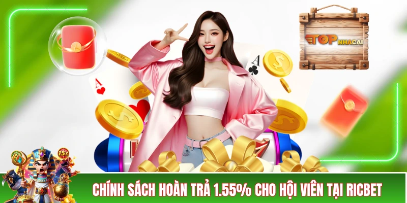 Chính sách hoàn trả 1.55% cho hội viên tại RICBET