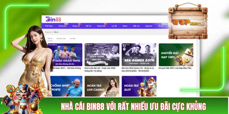 TRANG CHỦ Nhà cái BIN88 với rất nhiều ưu đãi cực khủng